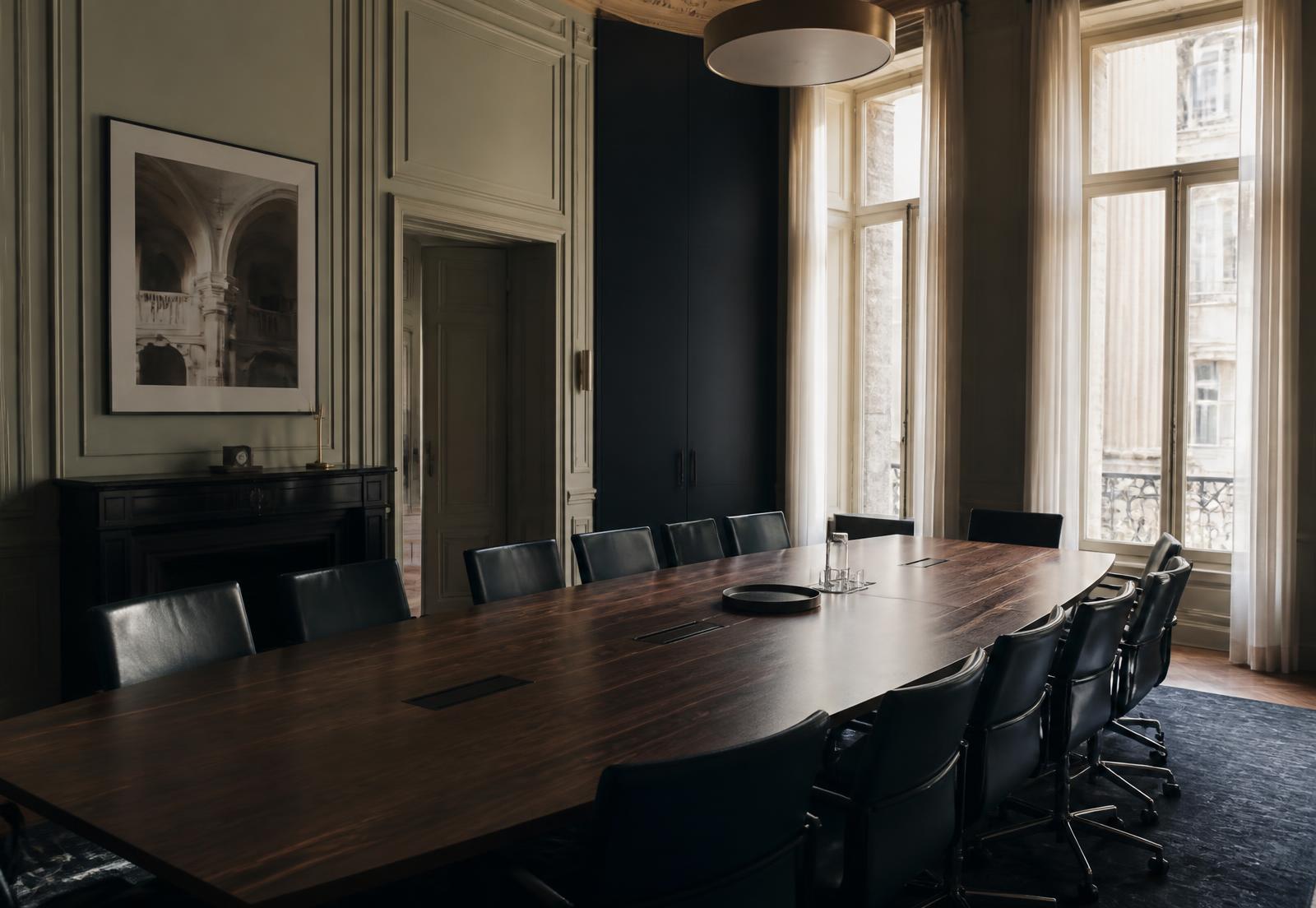 A private boardroom in the firm's Geneva office